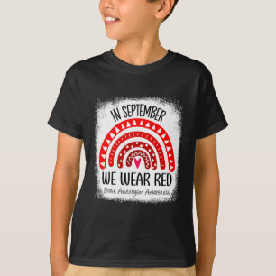 In September We Wear Red Brain Aneurysm Awareness T-Shirt