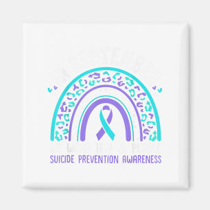 In September We Wear Teal & Purple Rainbow Sui Magnet