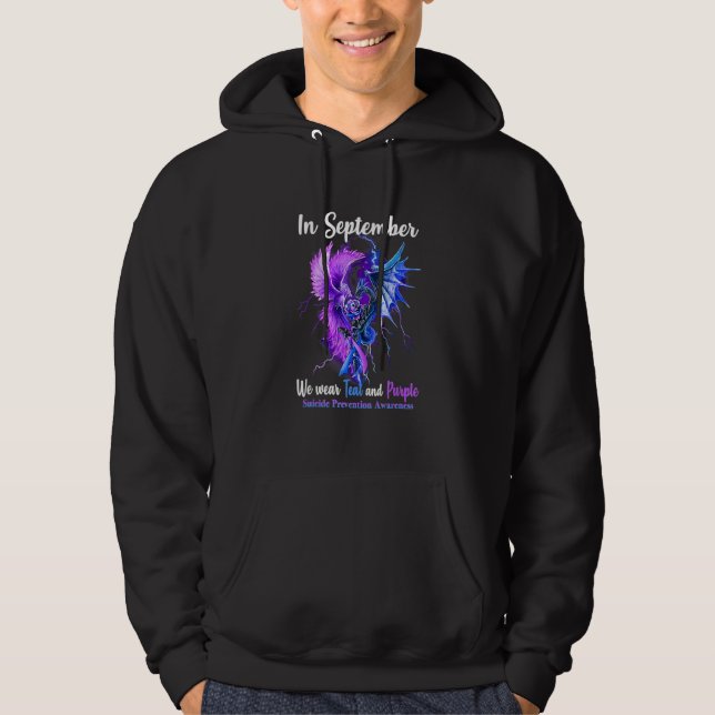 In September We Wear Teal And Purple 1 Hoodie (Front)