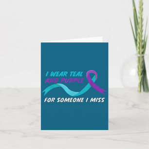 In September We Wear Teal And Purple Suicide Preve Card