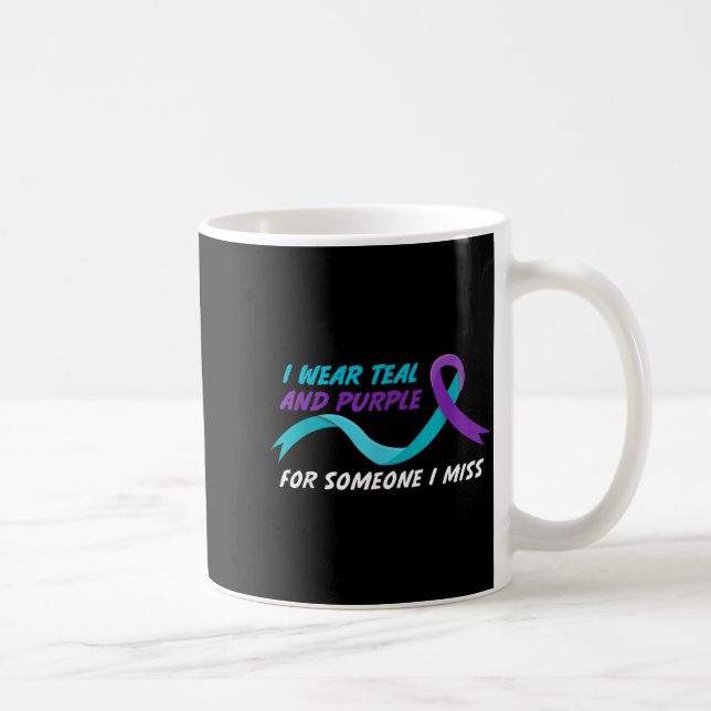 In September We Wear Teal And Purple Suicide Preve Coffee Mug (Right)