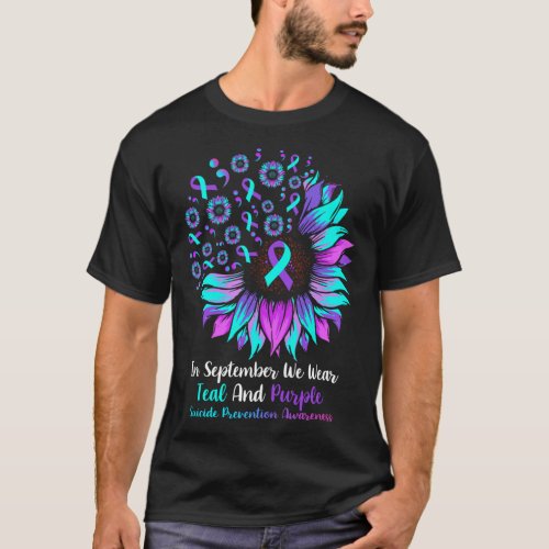 In September We Wear Teal and Purple Suicide Preve T_Shirt
