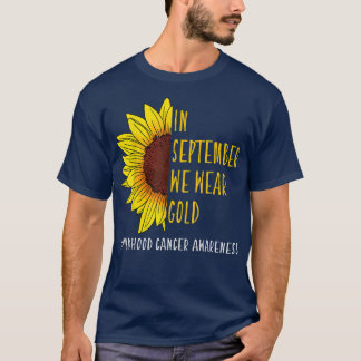 In September Wear Gold Childhood Cancer Awareness T-Shirt