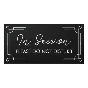 In Session Personalize Door Sign