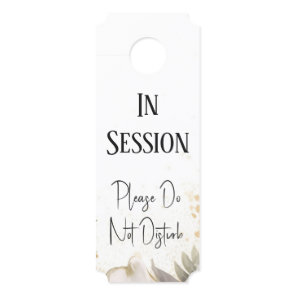 In Session Therapist Office Door Sign Hanger