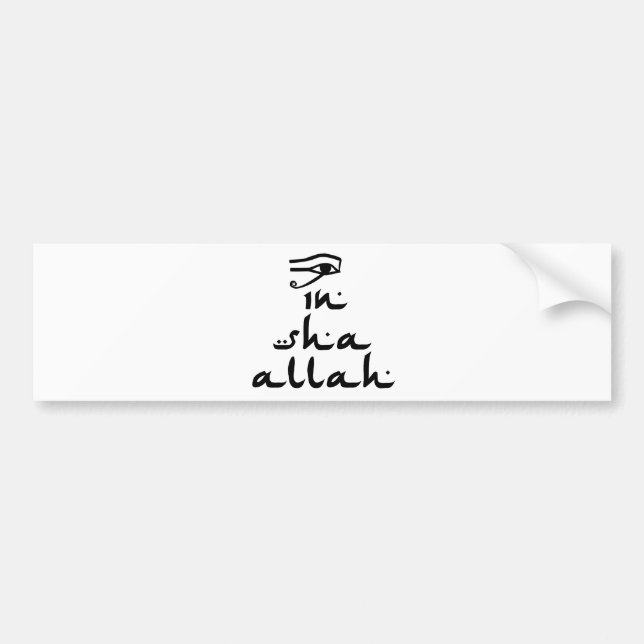 In Sha Allah Bumper Sticker (Front)