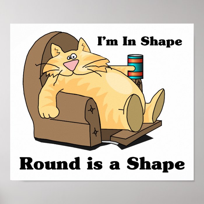 In shape cat poster