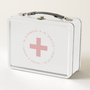 In Sickness and in Health Dusty Rose Hangover Kit  Metal Lunch Box