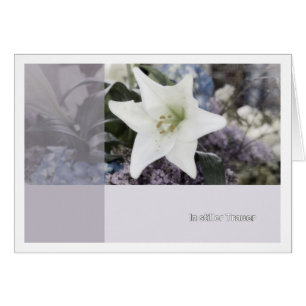In silent mourning cards