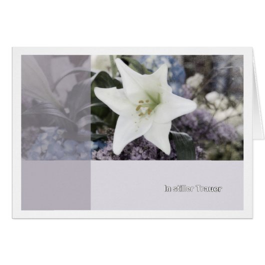 In silent mourning cards (Front Horizontal)