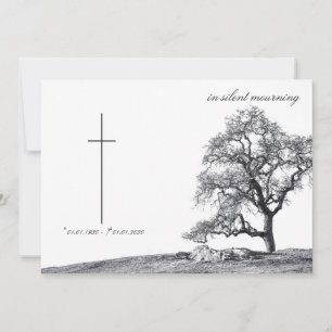 In silent mourning - tree on meadow