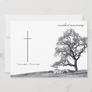 In silent mourning - tree on meadow