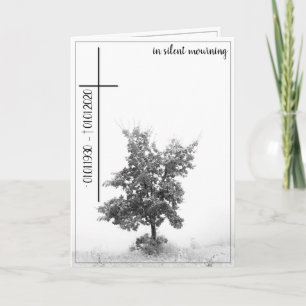 In silent mourning - tree on meadow 2.0 card