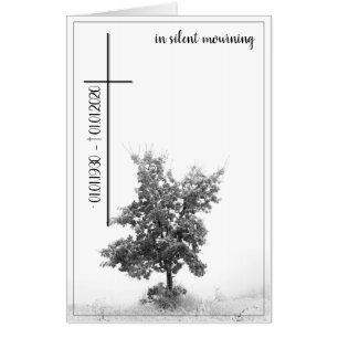 In silent mourning - tree on meadow 2.0 card