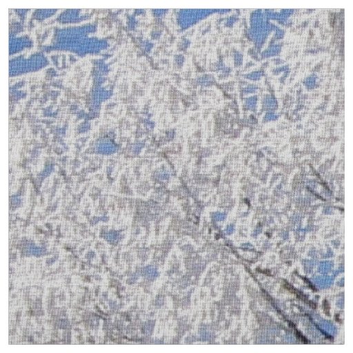 in snow, white trees in winter fabric