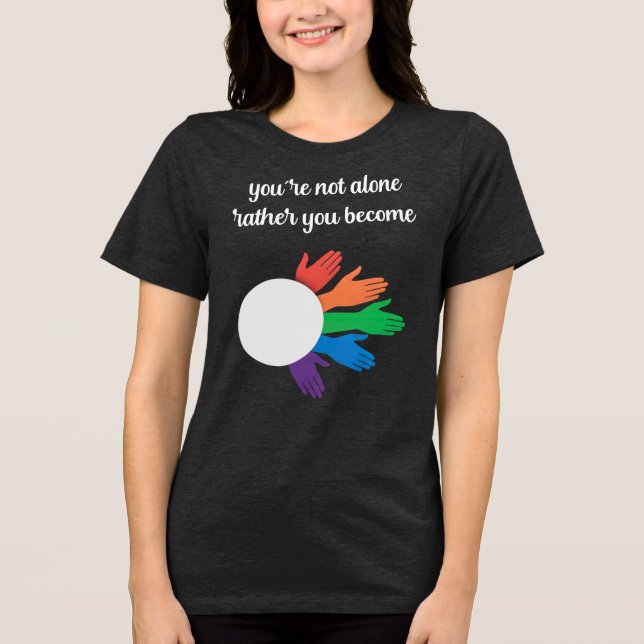 "In Solitude, We Find Ourselves: motivational word Tri-Blend Shirt (Front)