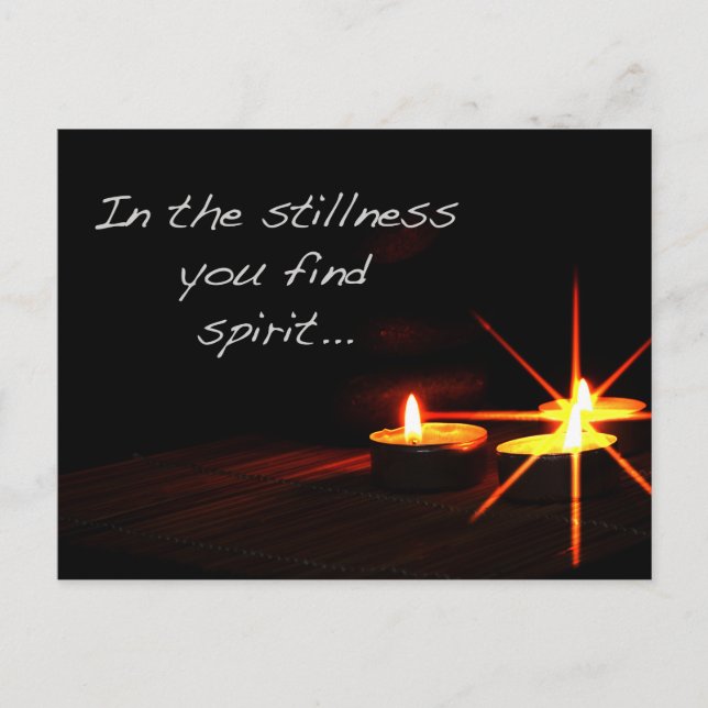 In stillness you find spirit postcard (Front)