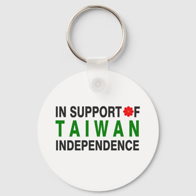 In Support of Taiwan Independence Keychain (Front)