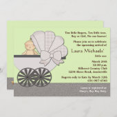 In Suspense Green - Baby Shower Invitation (Front/Back)