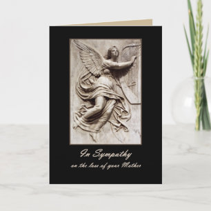 In Sympathy - Loss of Mother - Angel with Harp Card
