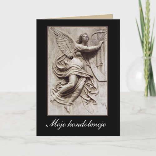 In Sympathy _ Polish _ Angel with Harp Card