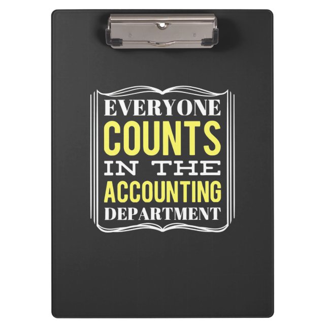 In The Accounting Department Clipboard (Front)