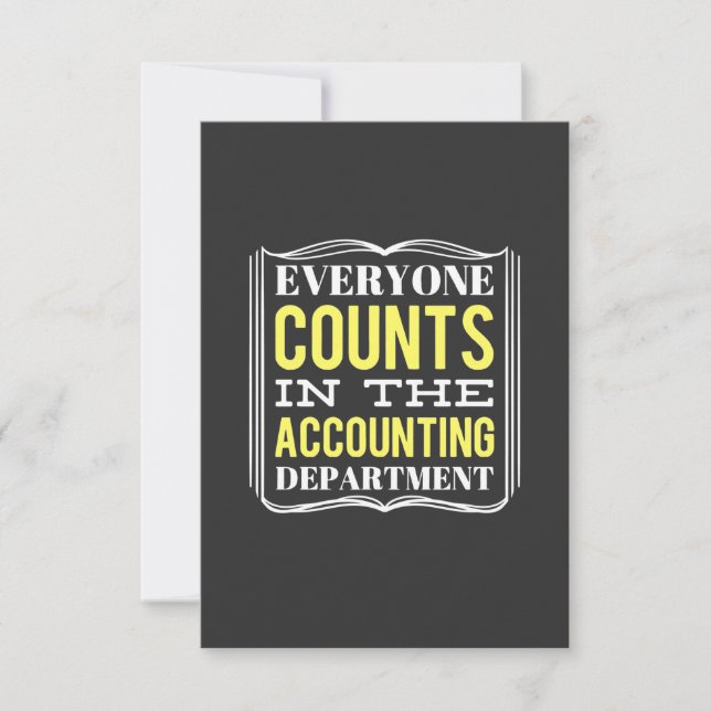 In The Accounting Department Thank You Card (Front)