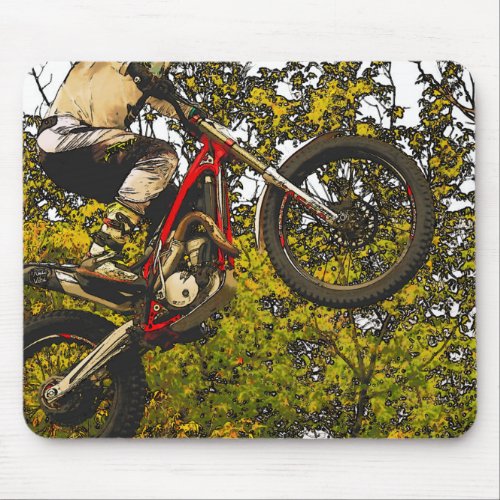 In the Air _ Dirt Bike Racer Mouse Pad