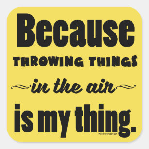 In the Air- Shot Put Discus Javelin Hammer Gift Square Sticker
