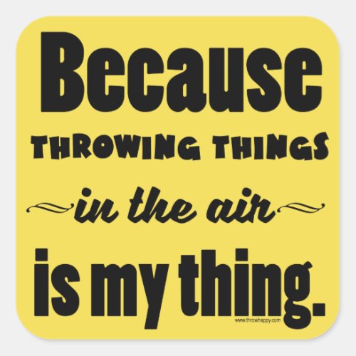 In the Air_ Shot Put Discus Javelin Hammer Gift Square Sticker