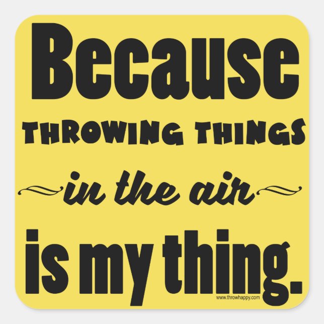 In the Air- Shot Put Discus Javelin Hammer Gift Square Sticker (Front)