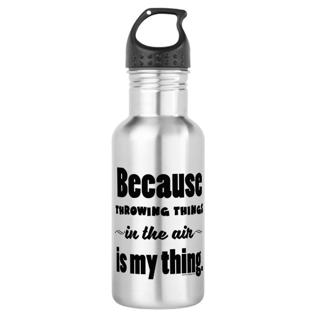 In the Air- Shot Put Discus Javelin Hammer Gift Stainless Steel Water Bottle (Front)