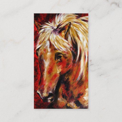 Customizable In The August Wind (Palomino Horse) Business Cards