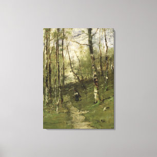 In the Barbizon Woods in 1875 Canvas Print