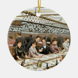 In the Bay, Dinner Time - A Western Ocean Swell, f Ceramic Ornament