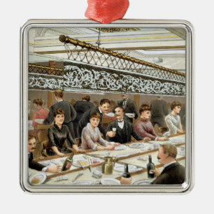 In the Bay, Dinner Time - A Western Ocean Swell, f Metal Ornament