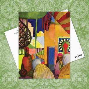 In the Bazaar Tunisia August Macke Postcard