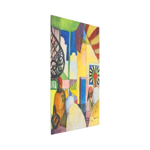 In the Bazaars  Auguste Macke  Metal Print