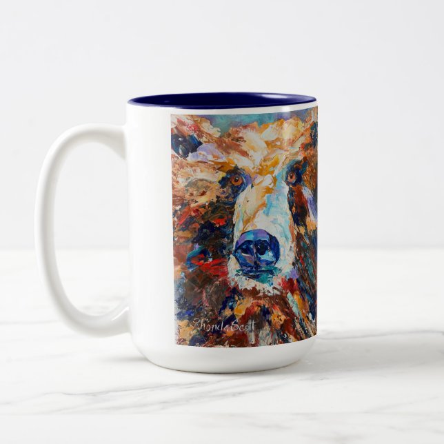 In the Bear's Gaze 15oz. coffee mug (Left)