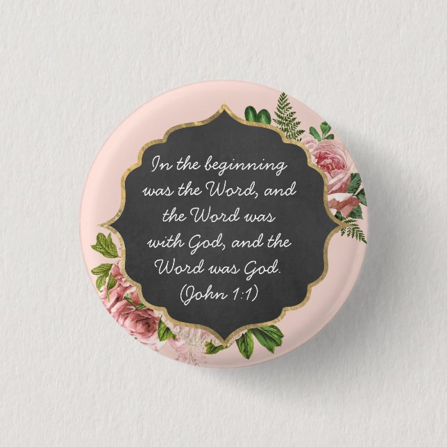 In the Begining was the Word - Button (Front)