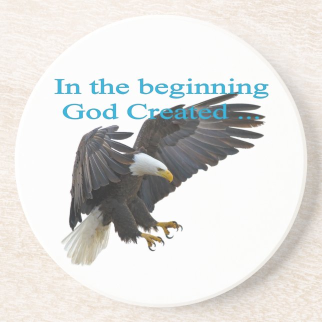In the Beginning Drink Coaster (Front)