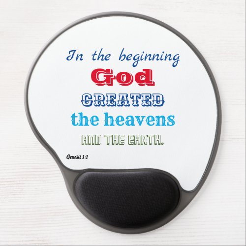 In the Beginning God Created Gel Mouse Pad