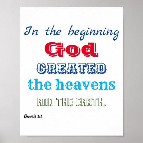 In the Beginning God Created Poster