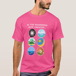 In The Beginning GOD Created School Teacher & Kids T-Shirt