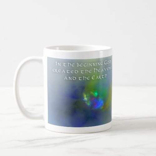 In the beginning God created the heavens fractal Coffee Mug