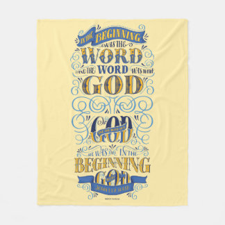 In the Beginning Was the Word Fleece Blanket