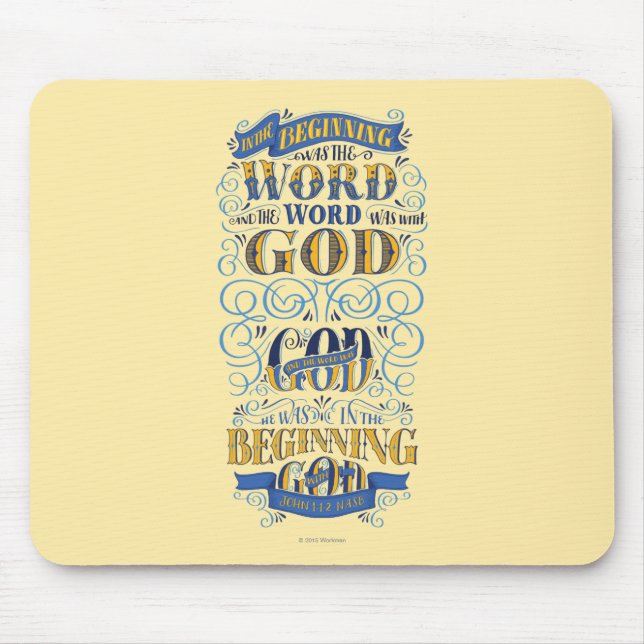 In the Beginning Was the Word Mouse Pad (Front)