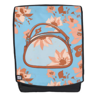 In the Blue Floral Sky Purse AI art  Backpack