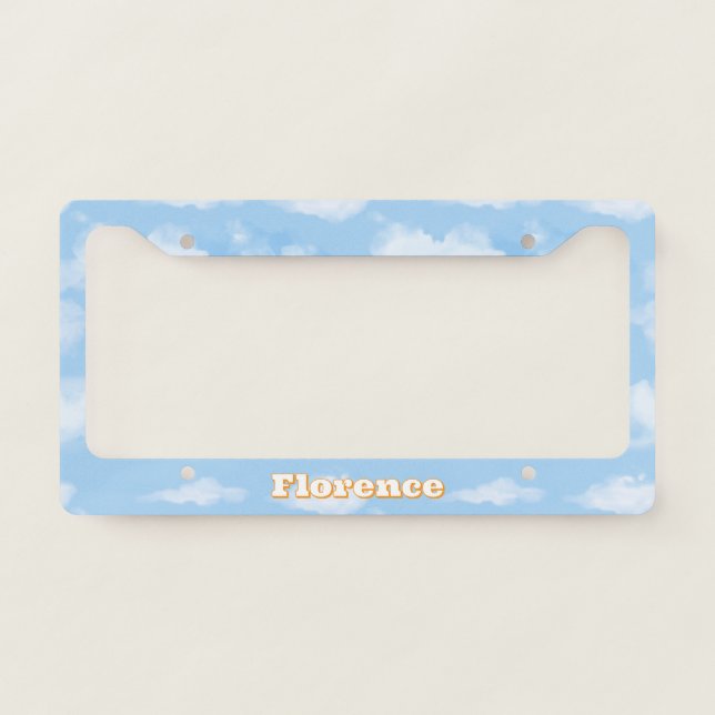 In the clouds wallpaper license plate frame (Front)