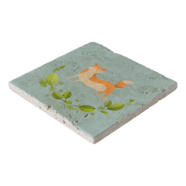 In the Company of Leaves - The fox. Trivet (Corner)